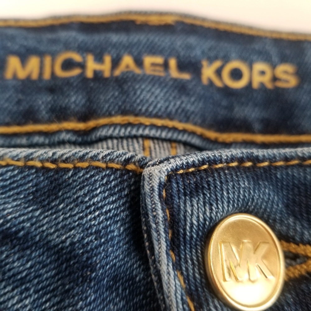 Michael Kors Crop Ankle Slit Jeans Size 10 - Picture 6 of 8